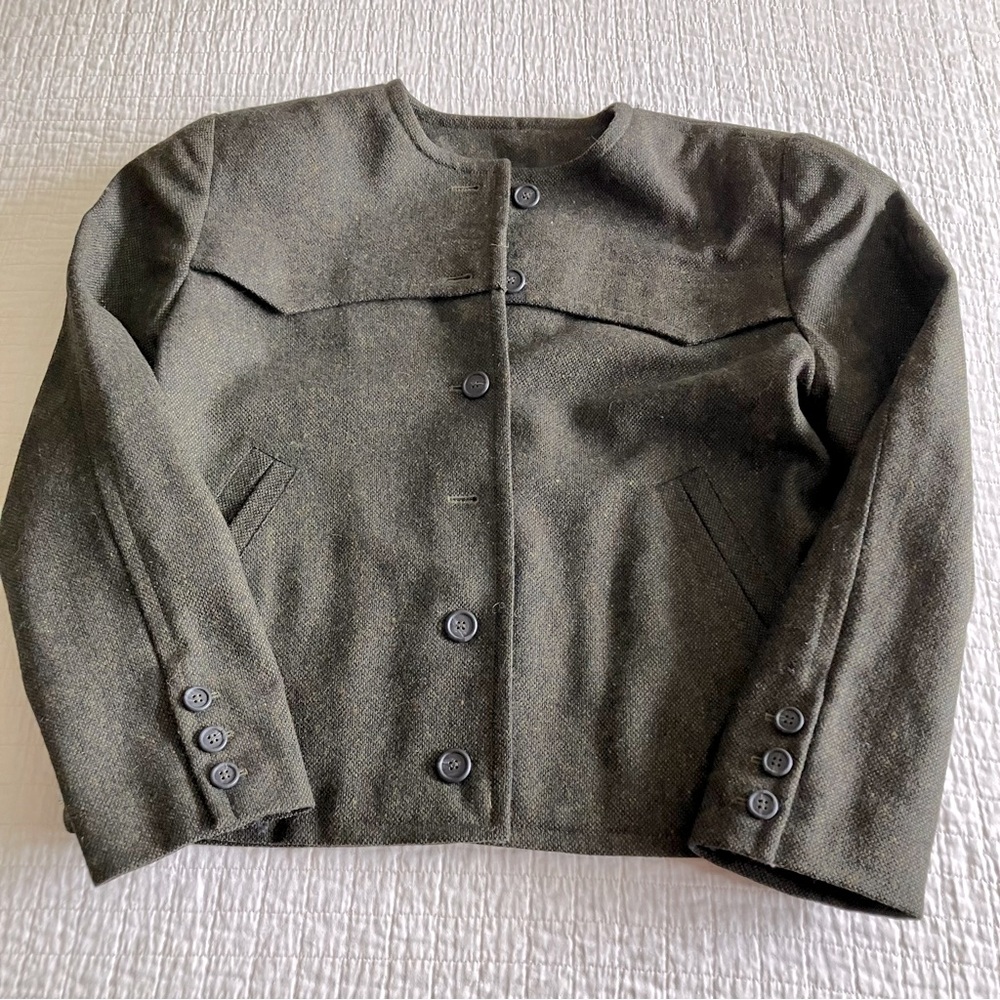 VTG Mondi wool olive tweed “Hunting” blazer